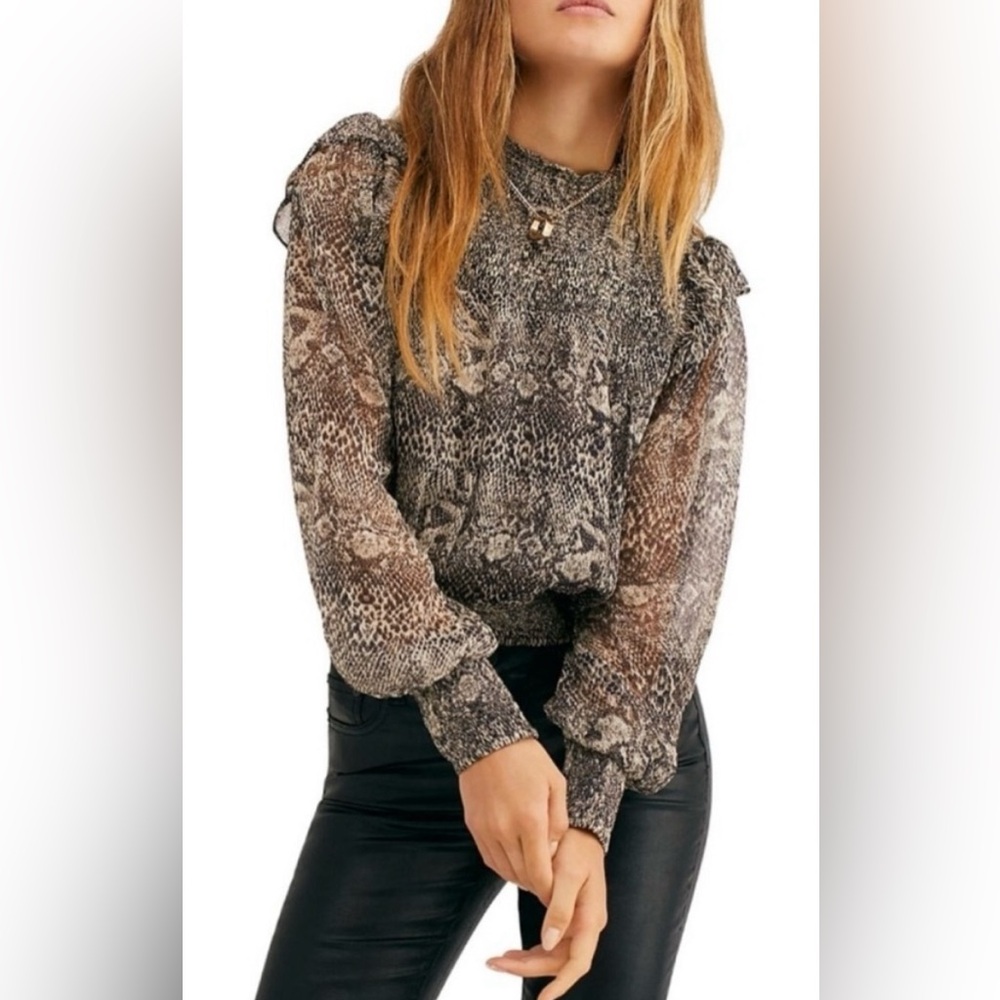 Free People Roma Printed Top Size Small